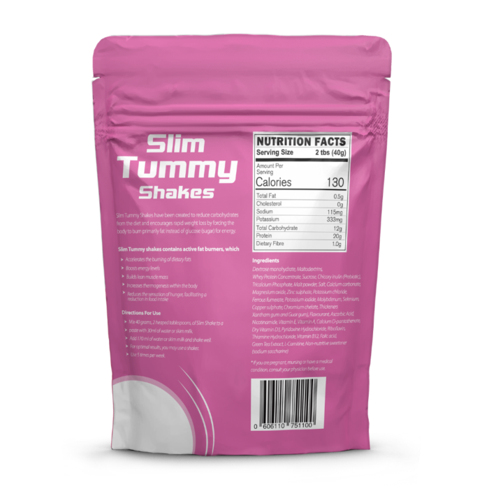 Slim Tummy Shakes back